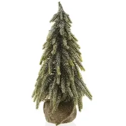 Kaemingk Minibaum Tannenbaum Indoor Jutesack D.12cm H.20cm grün