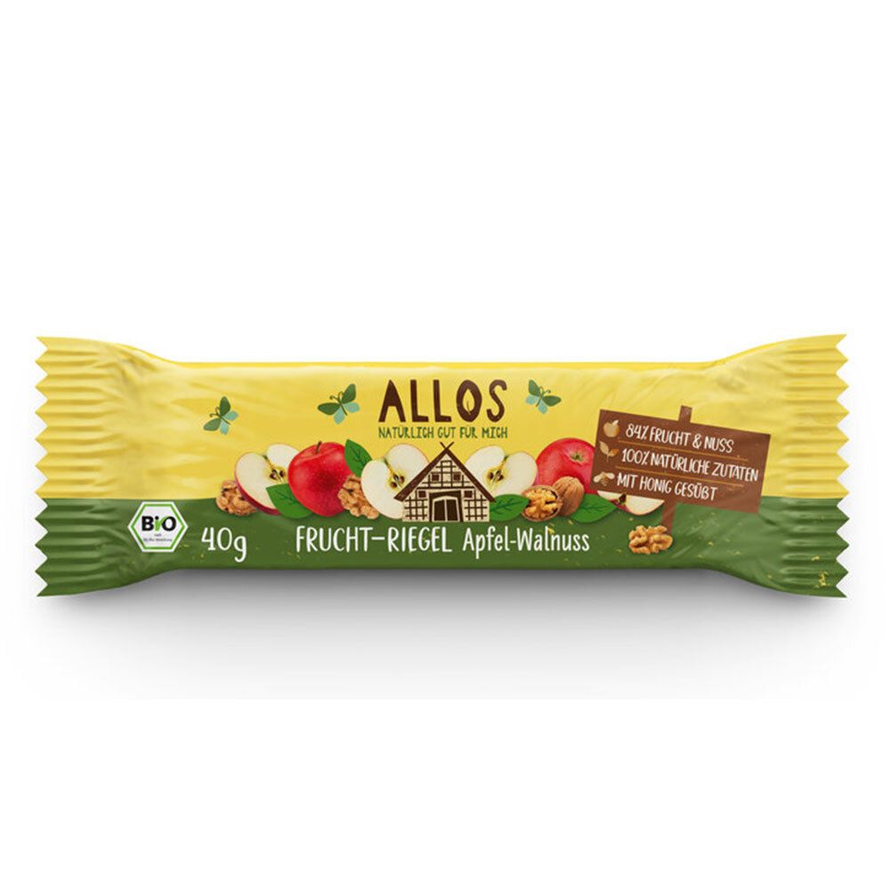 Allos Frucht-Riegel Apfel Walnuss 40 g Riegel