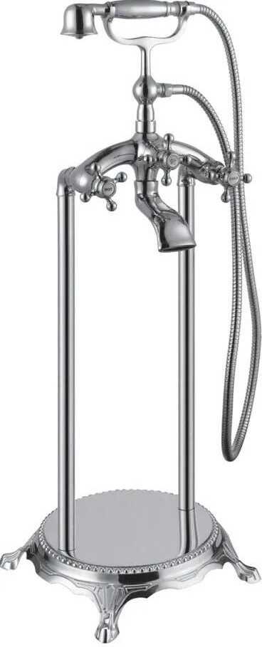 Standarmatur für freistehende Badewanne, Bodenmontage
