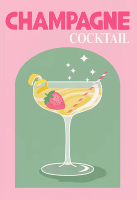 Inspire Picks Colorful Cocktail Canvas Posters Trendy Bar Cart & Whiskey Wall Art Prints 1 50x70cm