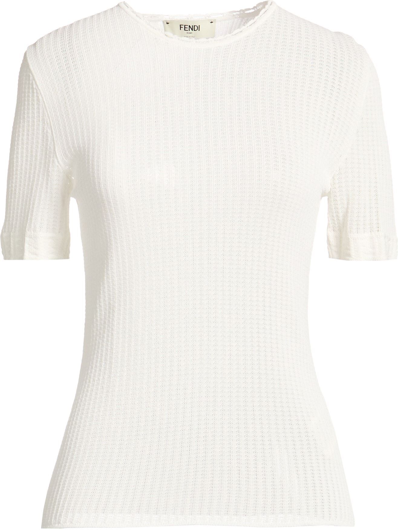 Fendi Pullover Mujer Hueso 40 Mujer