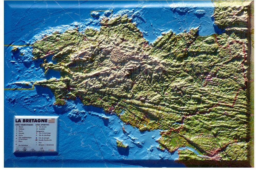 3DMAP  - Bretagne - Carte 3D
