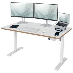 Leitz Sitz-/Steh-Schreibtisch Ergo Weiß 6773-00-01 max. Höhe: 118 cm
