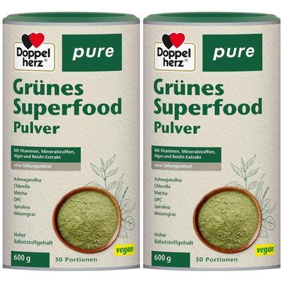 Doppelherz Grünes Superfood pure Pulver 2x 2x600 g