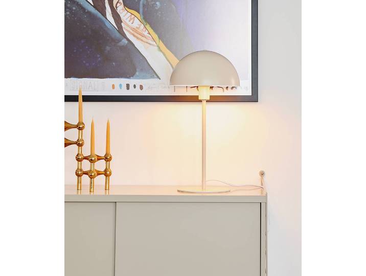 Tischleuchte Ø 20cm Beige/Beige Aluminium, pulverbeschichtet E14