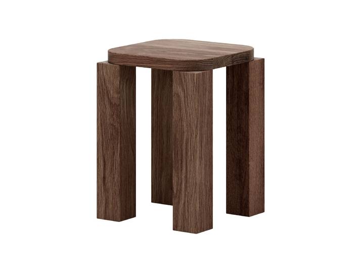 Designer Massivholz Hocker „Atlas“ geräucherte Eiche NEW WORKS