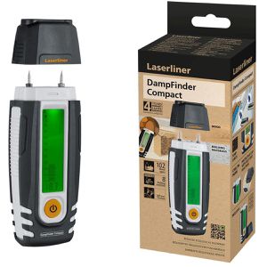 Laserliner Feuchtemessgerät 082.015E, DampFinder Compact, bis 10mm Messtiefe, LC-Display, Messung invasiv