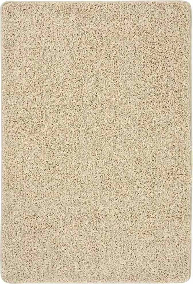 vidaXL Tapis shaggy antidérapant Crème 140x200 cm