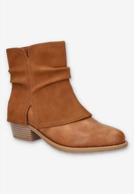 Women's Kudos Bootie by Easy Street in Tan (Size 8 M)