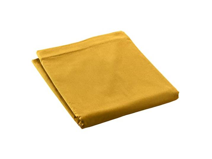 douceur d'intérieur\, Drap Plat (180 x 290 cm) Percaline Curry\, Percale de Coton