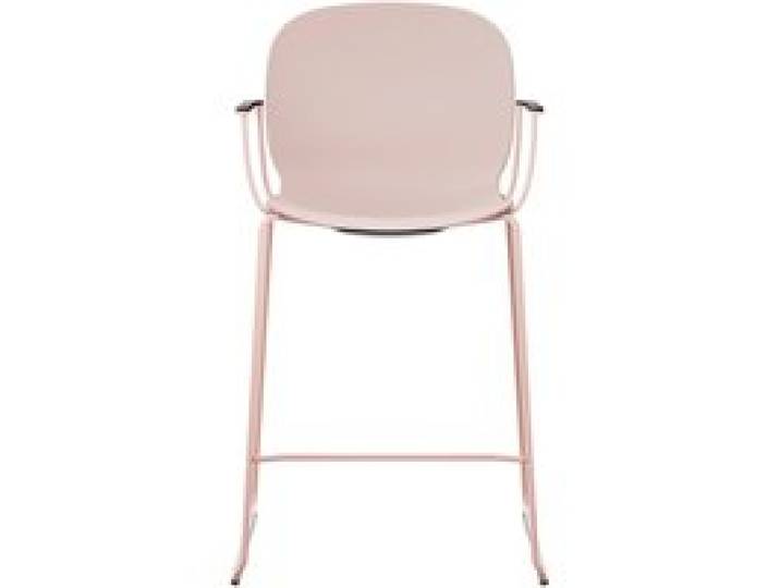 Chaise haute empilable avec accoudoirs et pieds luge acier Noor 6090