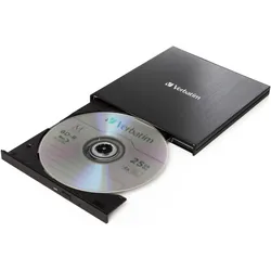 Verbatim Slimline (Blu-ray Brenner, Blu-ray Laufwerk, CD Brenner, CD Laufwerk, DVD Brenner, DVD Laufwerk), Optisches Laufwerk, Schwarz