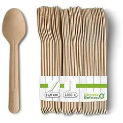 greenbox - Teelöffel aus Papier 11,5 cm, braun, 1000 St.