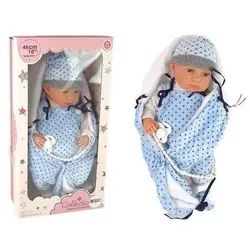 Lean Toys Lean Cars Babypuppe 46 cm Blue Dummy Star Decke