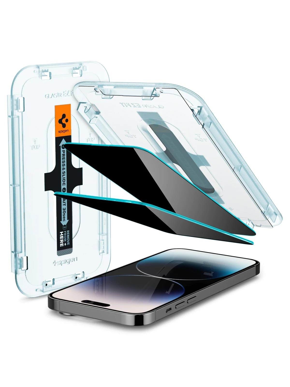 Spigen Glass EZ Fit Privacy 2 Pack - iPhone 14 Pro