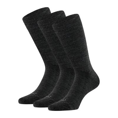 Basicsocken APOLLO, Herren, Gr. 39-42, schwarz (anthrazit melange), Elasthan, Polyamid, Wolle, meliert, unifarben, elastisch, Socken, Unisex mit Stickerei und weichen Merinowoll-Anteil