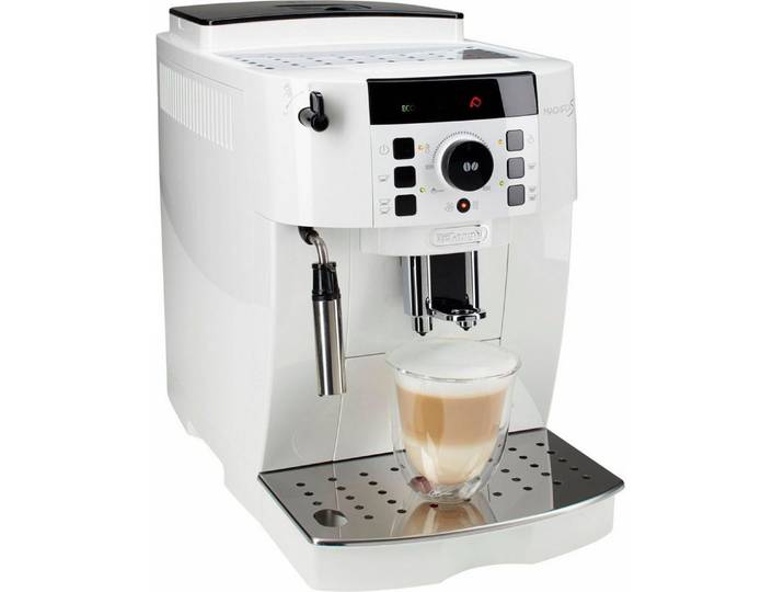 De'Longhi Kaffeevollautomat Magnifica S ECAM21.118.W - Milchaufschäumdüse für Cappuccino, Weiß, Einfache Bedienung, automatische Reinigung, Kegelmahlwerk (13-stufig)