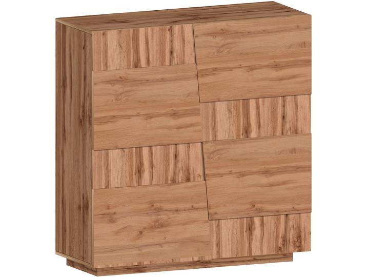 Highboard HOME AFFAIRE Pongo , braun (oak wotan), B:120cm H:126cm T:44,2cm, Holzwerkstoff, Sideboards, Highboard