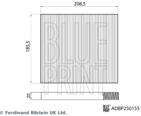 Blue Print Filter, Innenraumluft Adbp250155 Für Geely