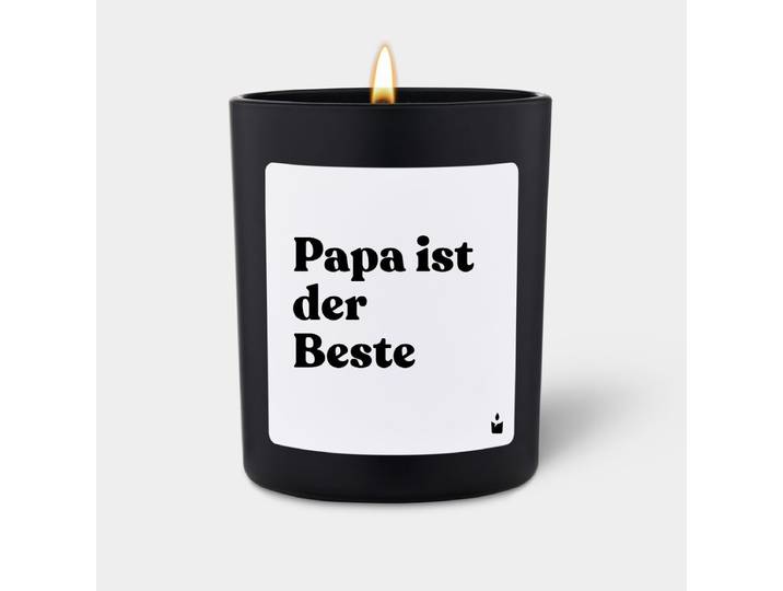 Duftkerze Schwarz Flowery Papa ist der Beste