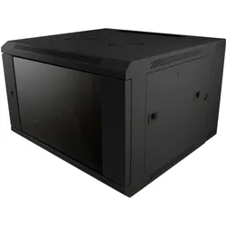 Allnet 19 Wandgehäuse 12HE B600 / T600mm 2-teilig *schwarz* SMB-Serie (12 HE, 19 Zoll Rack), Serverschrank, Schwarz