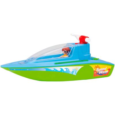Spielzeug-Boot LENA "Boazz Sportboot", bunt, Spielzeugfahrzeuge, KinderB:15cm H:14cm T:36cm, Kunststoff, inklusive Spielfigur; Made in Europe, B:15cm H:14cm T:36cm