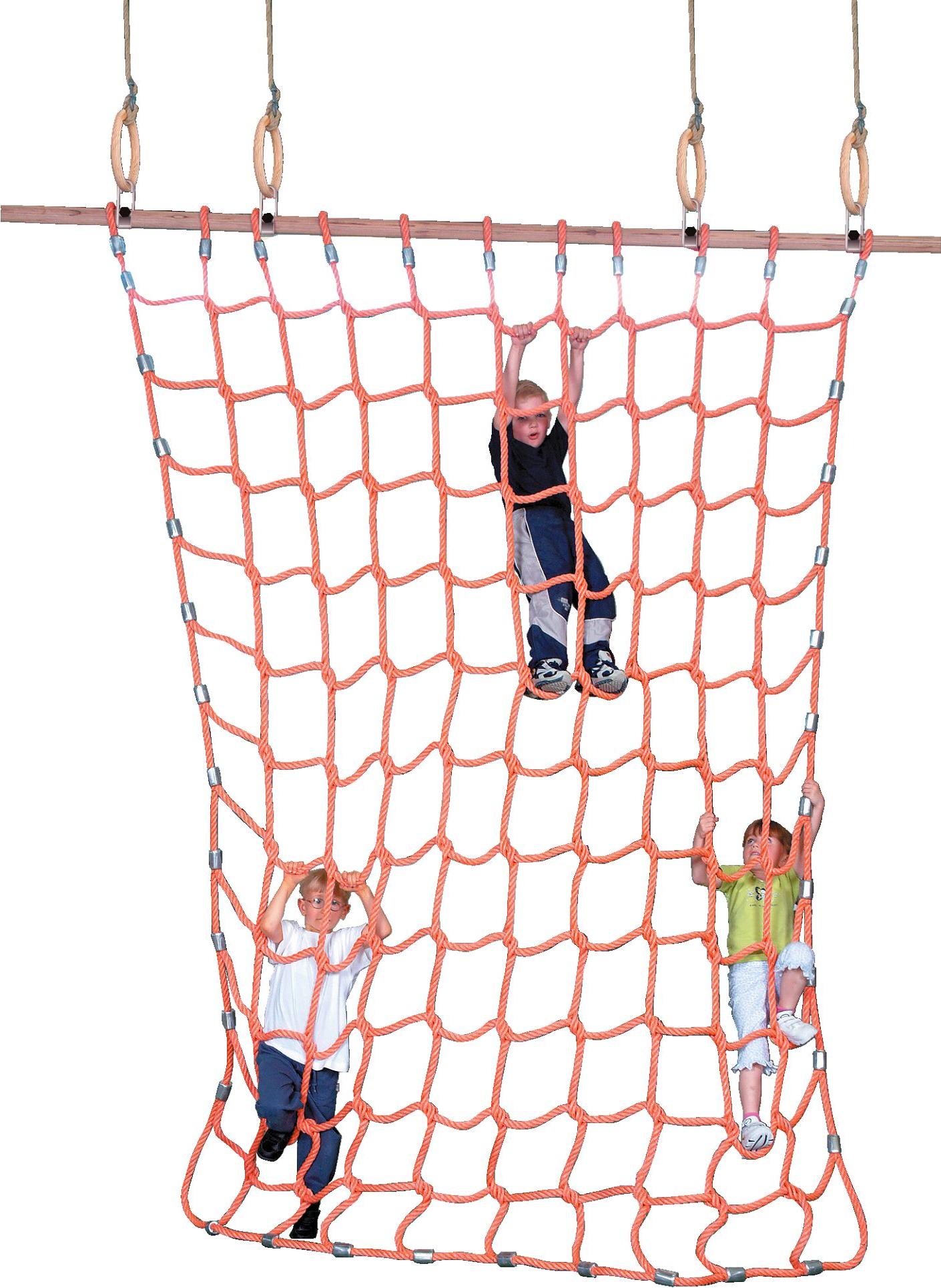 Sport-Thieme Kletternetz für Turnringe, Polypropylen (PP) Orange, 3,5 m