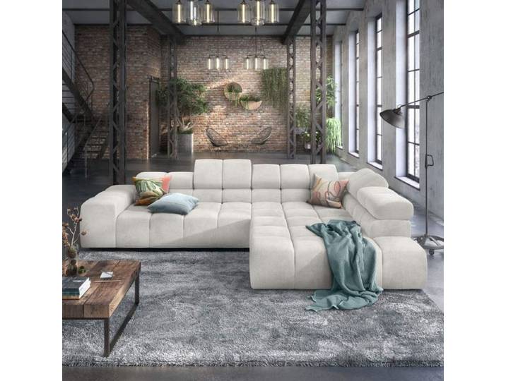 HOMELIV. Ecksofa Charlotta 319x215x82cm Feincord
