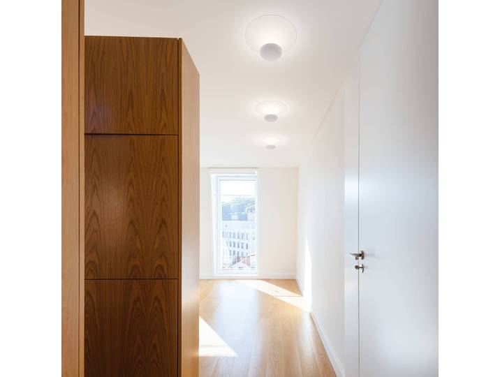 Design plafondlamp Funnel, dimbaar, Woon-/ Eetkamer, Aluminium, Design, plafondlamp design