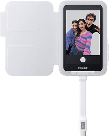 Accesorio cámara - Insta360 CINSFAVN_2, Selfie Screen con Luz LED, Blanco