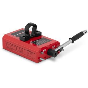 Steinberg-Systems Lasthebemagnet SBS-PML600DUAL, mit Handhebel, 600 / 200 kg Traglast zum Heben von Flach- und Rundmaterial