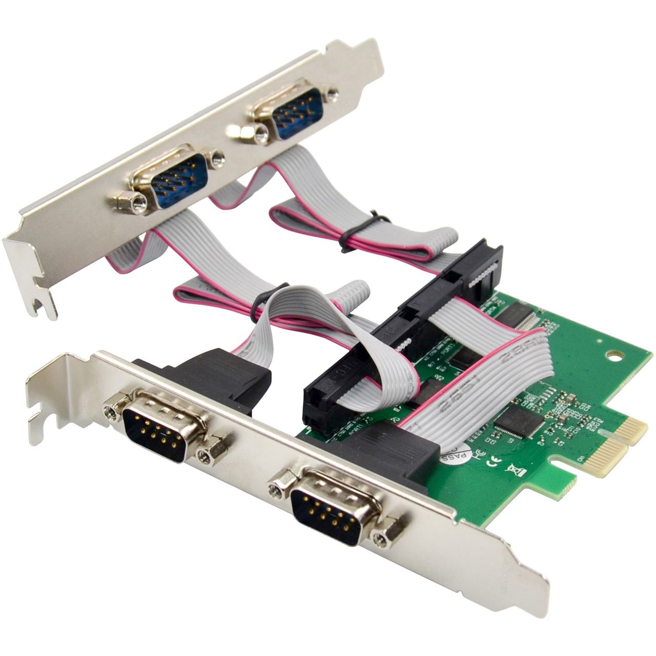 InLine PCIe x1 Schnittstellenkarte, 4x RS-232, Low Profile