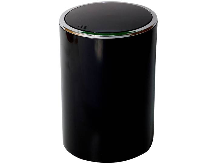 Kosmetikeimer BISCHOF Spola , schwarz, H:30cm Ø:18,5cm, Kunststoff, Mülleimer, Kosmetikeimer, Fassungsvermögen 5,5l