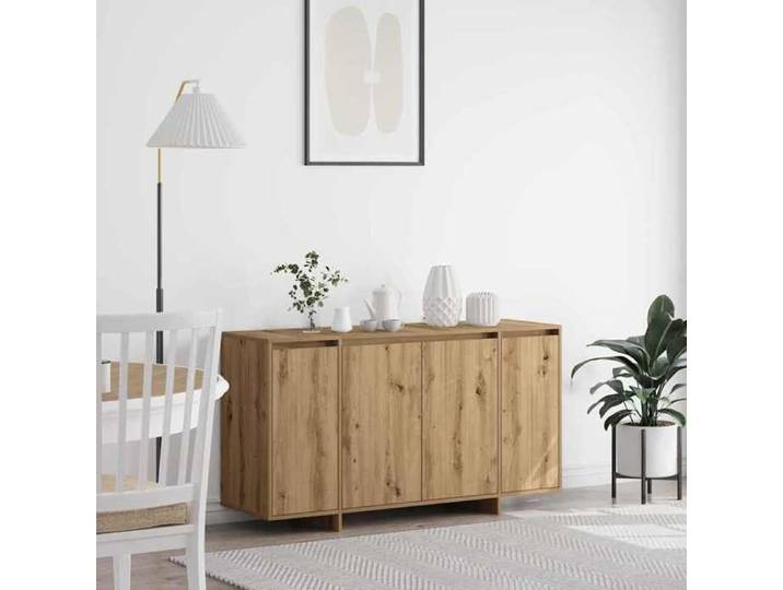 {Marron}Buffet bahut - Moderne-design - bois d'ingénierie - chêne artisanal - 4 portes - 135x41x75 cm 63nzn55v