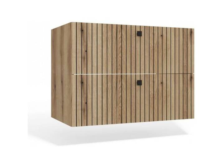 CDF Armoire de salle de bain suspendue Tigo 802S 2 tiroirs Chêne Evoke 80x45 5x57 cm