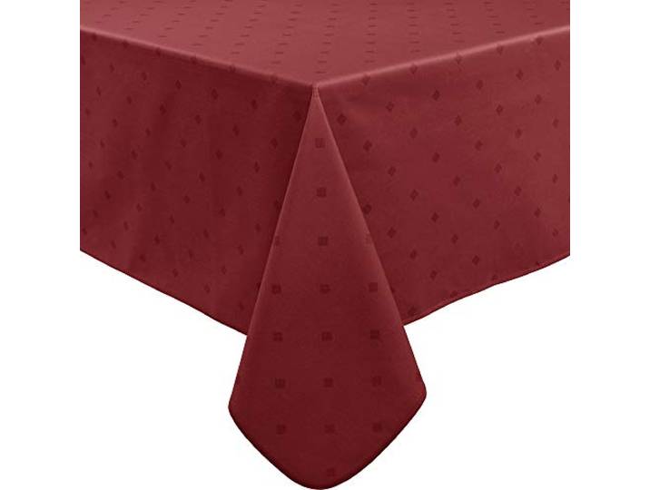 Erwin Müller abwaschbare Tischdecke, Tischwäsche Neuss im Rautendesign Burgund Größe 130x170 cm - acrylversiegeltes Gewebe für leichtes Wischen
