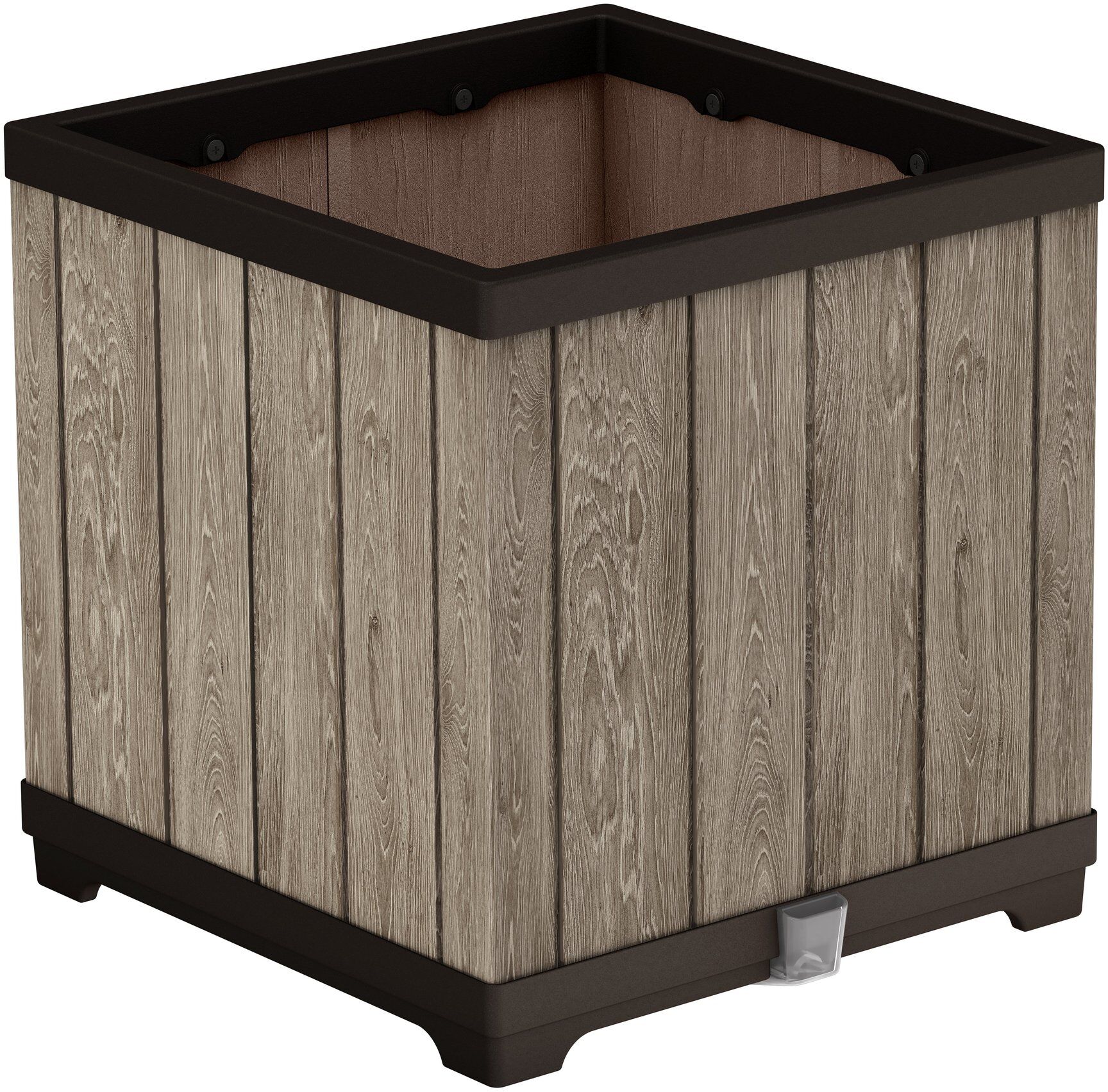 Fioriera Keter K260788 SIGNATURE Knock Down Planter Square Ashwood