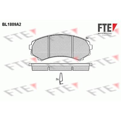 Fte Bremsbelagsatz, Scheibenbremse [Hersteller-Nr. 9010385] für Mazda, Isuzu, Mitsubishi
