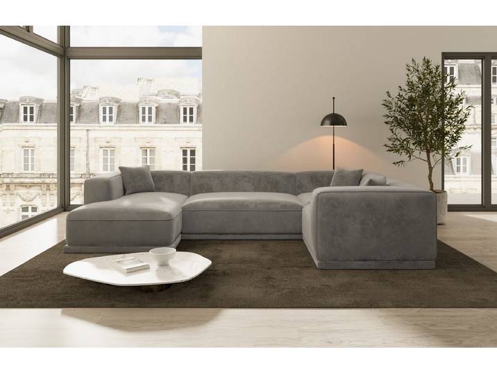 Stoff Wohnlandschaft Merida U-Form