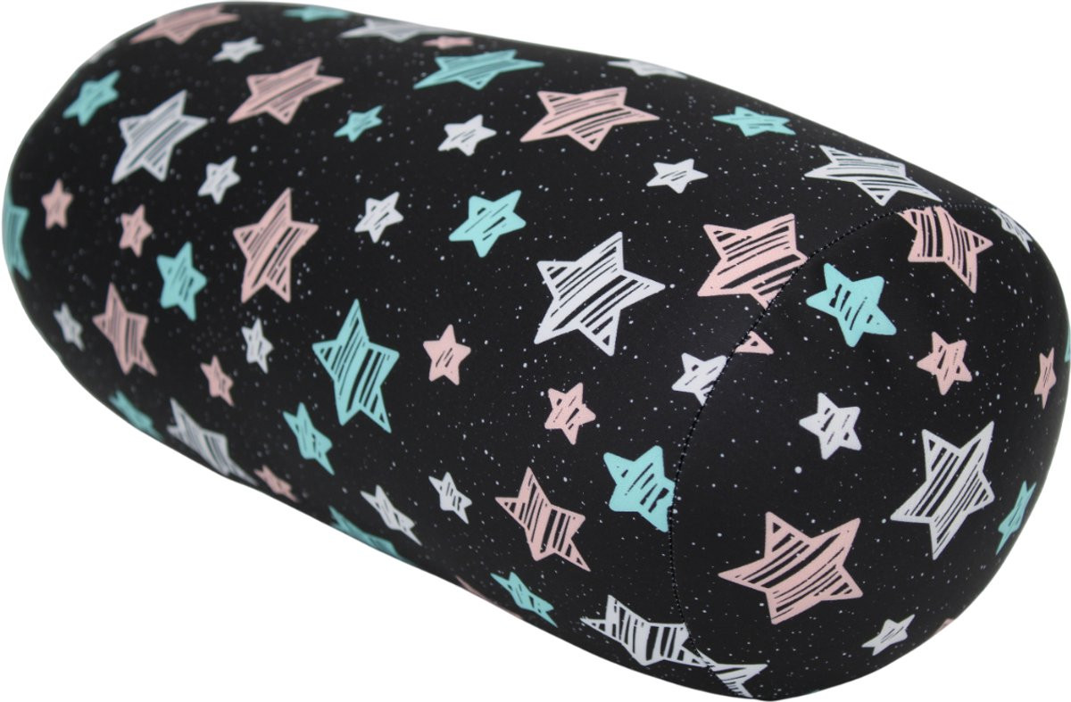 Kuschelmaxx Rolkussen Heelal-design - Rond Sierkussen - Microfibre - 17 x 33 cm