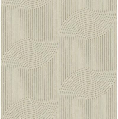A-Street Prints Braddock Gold Rhythmic Flow Wallpaper