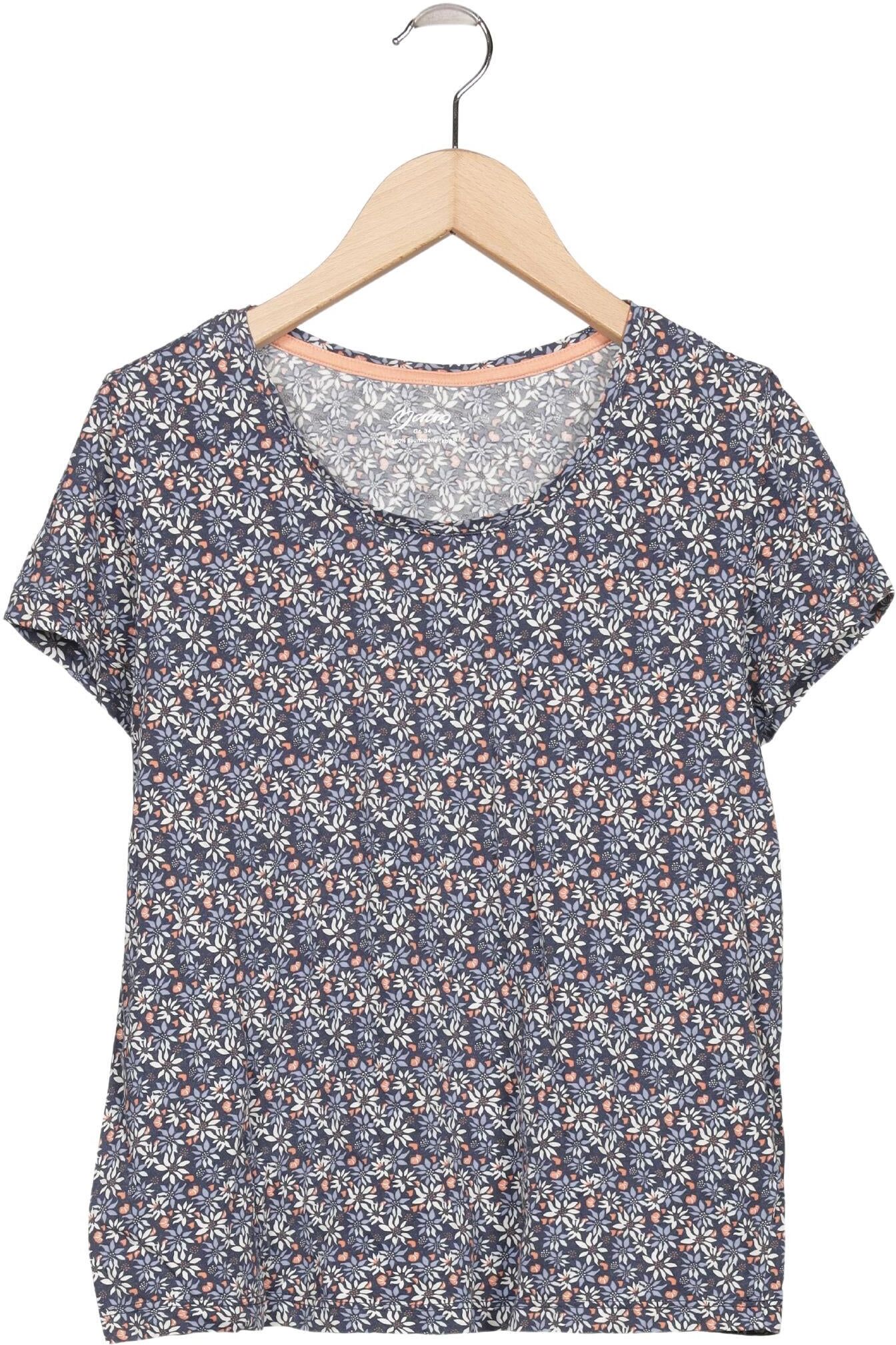 Maas Damen T-Shirt, Mehrfarbig, Gr. EU 34, Baumwolle - Second Hand