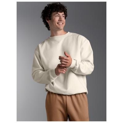 Sweatshirt TRIGEMA "TRIGEMA Basic Sweatshirt mit weicher Innenseite", Herren, Gr. M, weiß (natur), Sweatware, 70% Baumwolle, 30% Polyester, Basic, Rundhals, Sweatshirts Sweatshirt