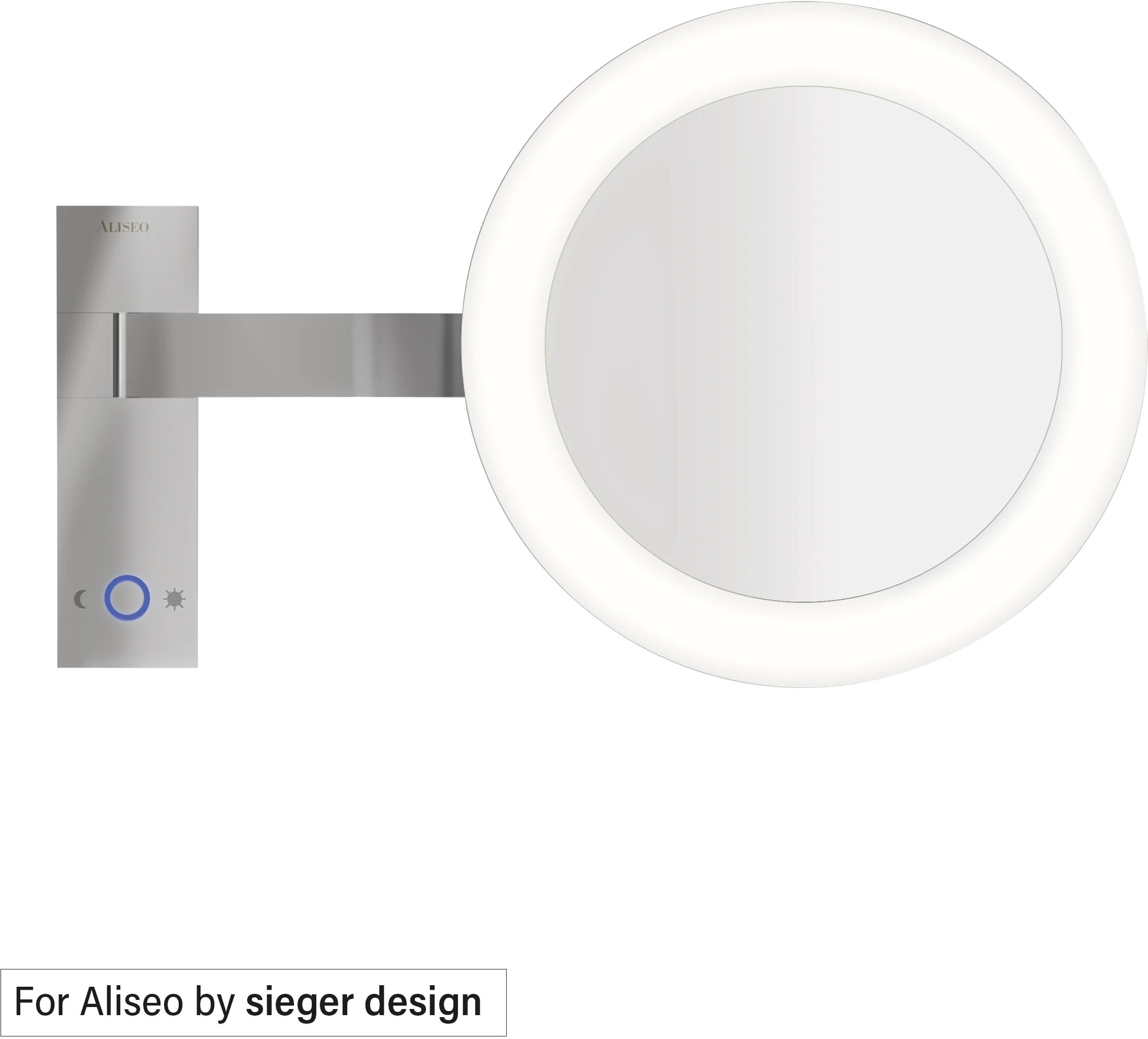 Aliseo Specchio illuminato con braccio singolo Led Moon Dance 240 mm