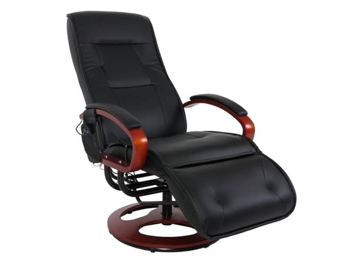 Mendler Relaxliege Arles II-AM - Leder, schwarz Relaxsessel, Massagesessel, MIT Massage