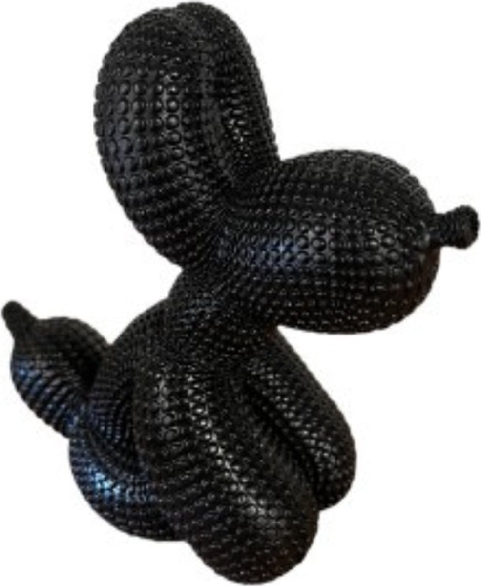 Feestjecreatief Ballonhond zittend zwart 12 cm