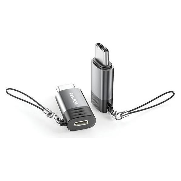Awei Adapter A12 Lightning/USB-C szare /grey (Lightning) (14225042)