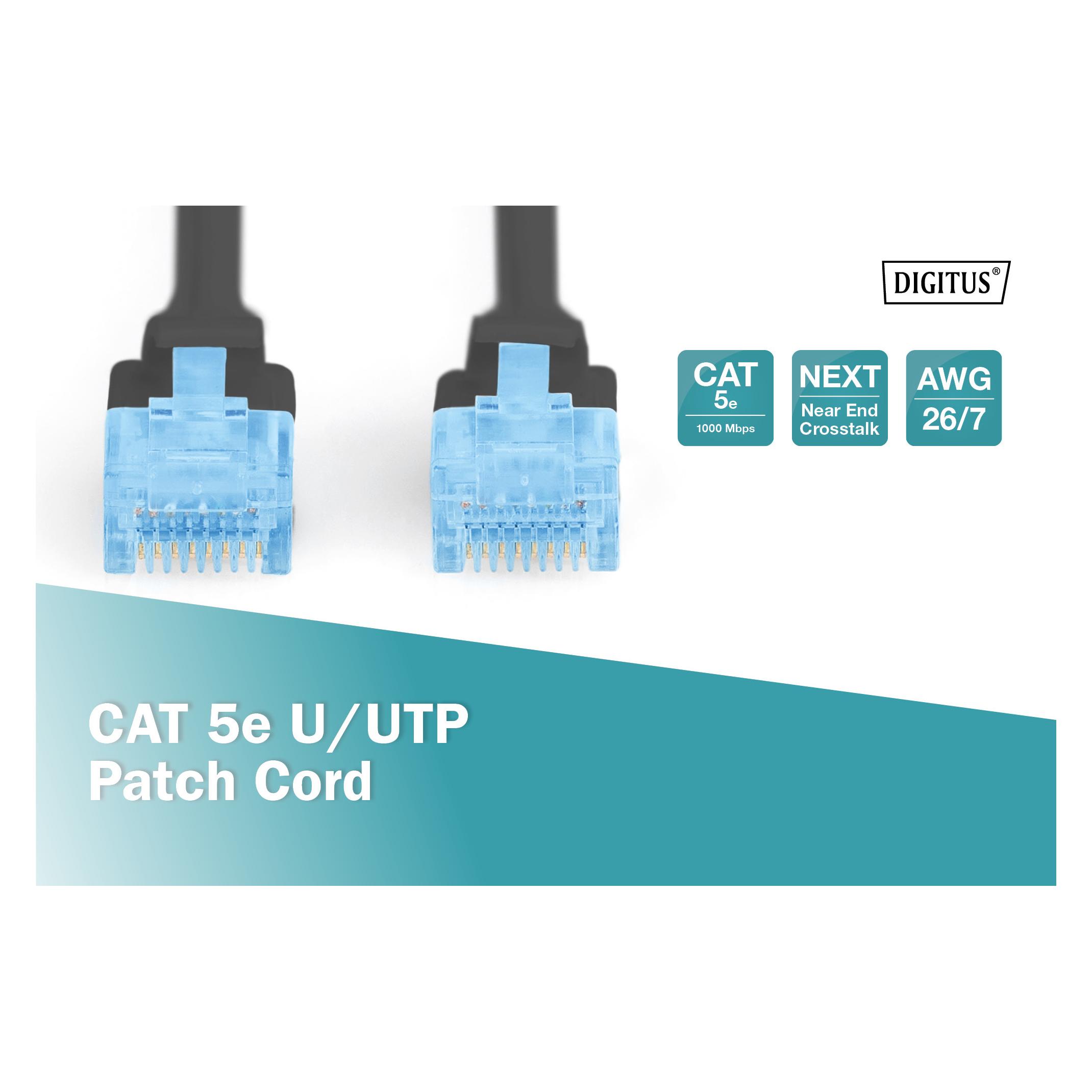 Digitus CAT5e U-UTP Patchk.,3m, SW (U/UTP, CAT5e, 3 m) (DK-1512-030/BL)