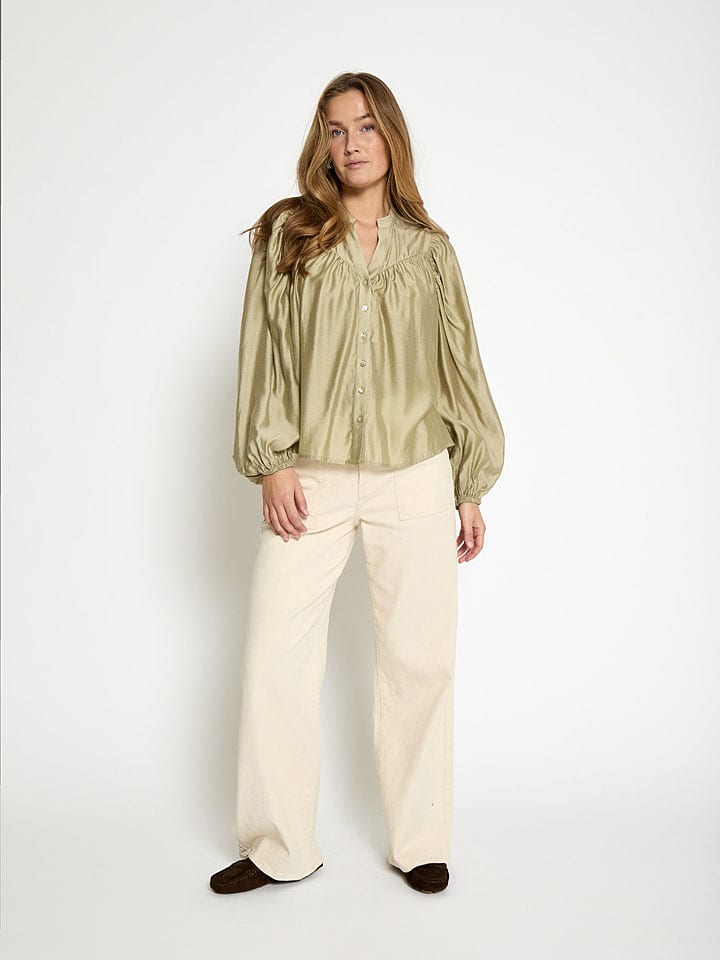 Peppercorn Bluse "Ida" in Oliv - 36