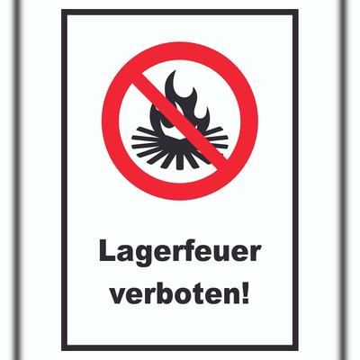HB-Druck Lagerfeuer verboten Schild A3 (297x420mm)